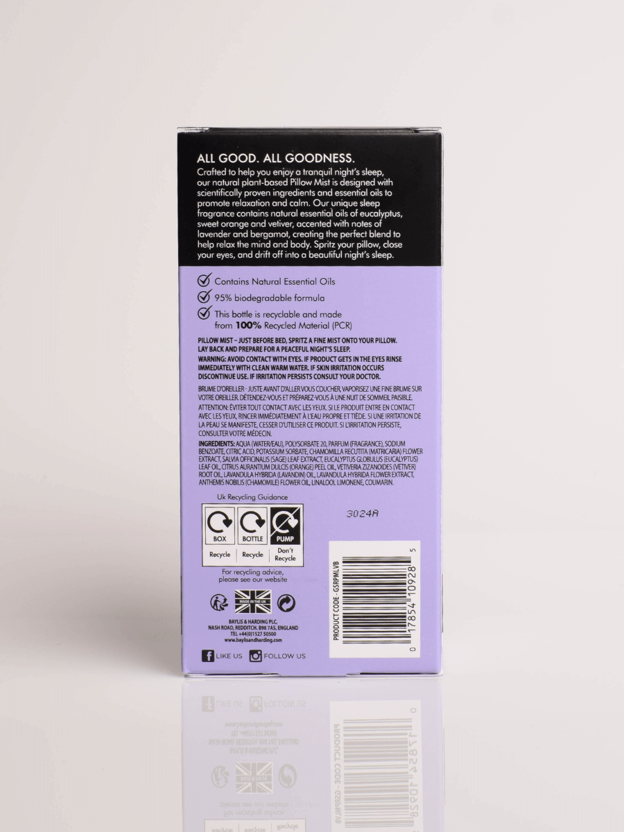 Sleep Lavender & Bergamot Pillow Mist Vegansk pudespray