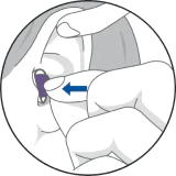 Indsæt øreproppen i øregangen (ikke for dybt)