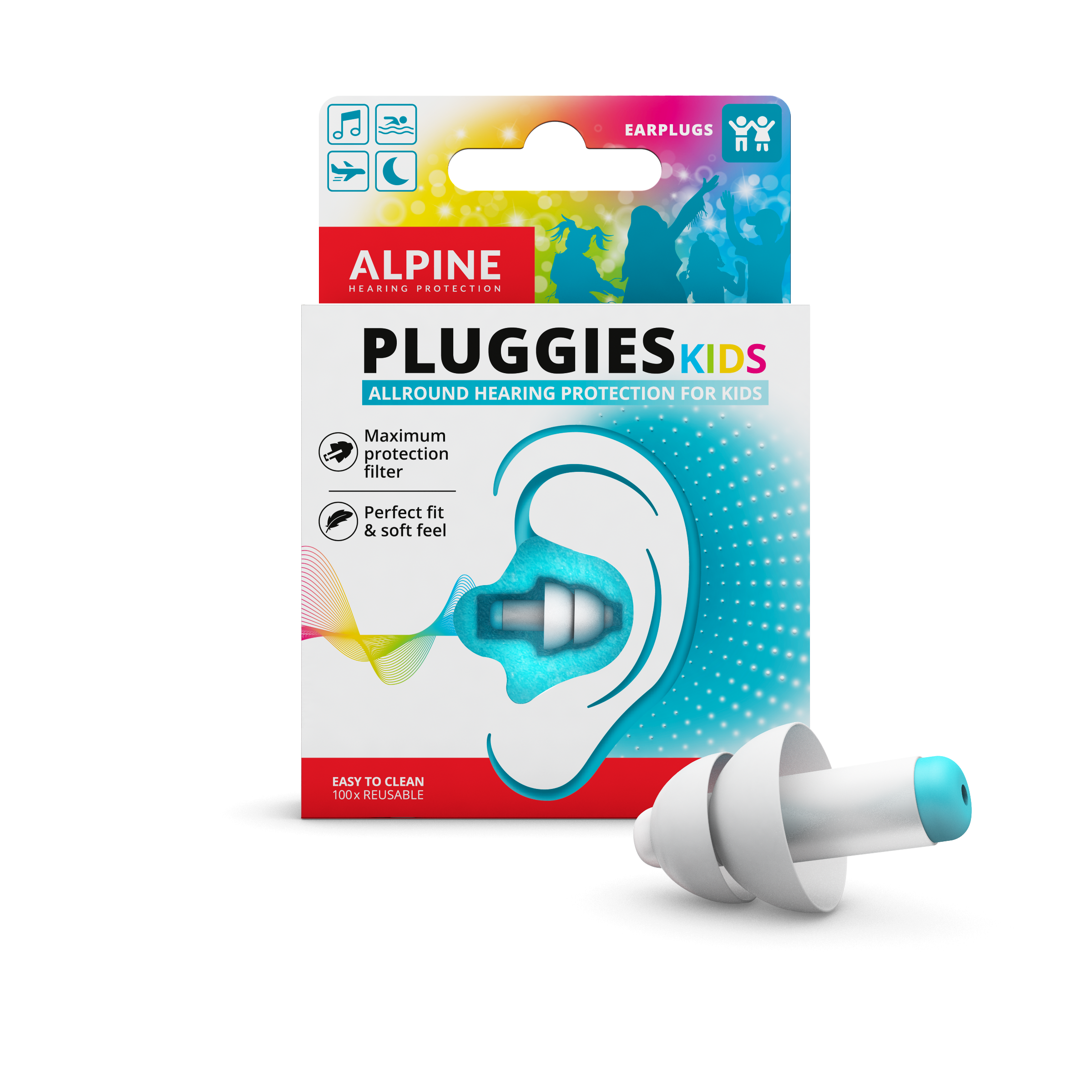 Pluggies ørepropper designet specielt til børn.
