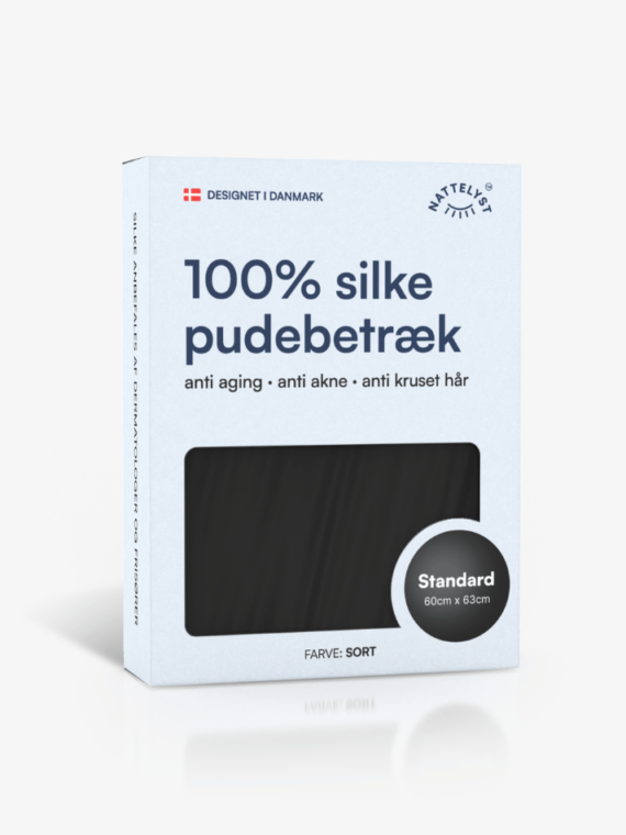 100% Silke Pudebetræk (OEKO-TEX) Sort