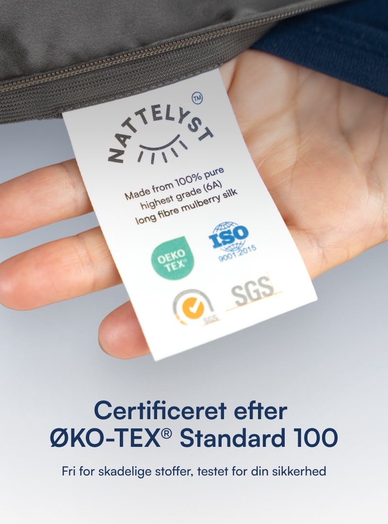 100% Mulberry Silke Pudebetræk (OEKO-TEX) Sort