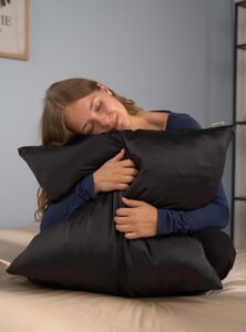 100% Mulberry Silke Pudebetræk (OEKO-TEX) Sort