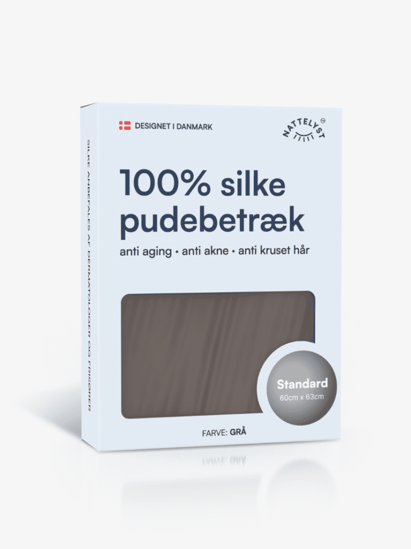 100% Mulberry Silke Pudebetræk (OEKO-TEX) Mørkegrå