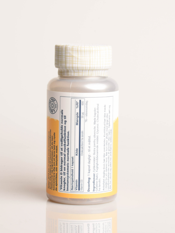 D-vitamin 30 mcg Solaray