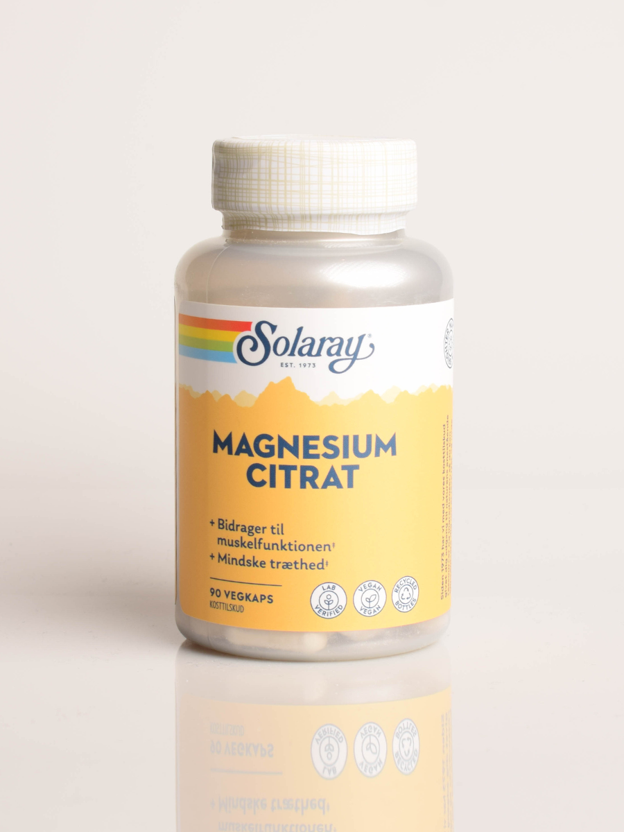 Se Magnesium Citrat Solaray (90 kapsler) hos Nattelyst.dk