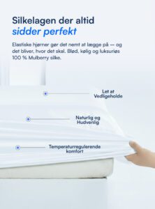 100% Mulberry Silke Kuvertlagen (OEKO-TEX) Hvid
