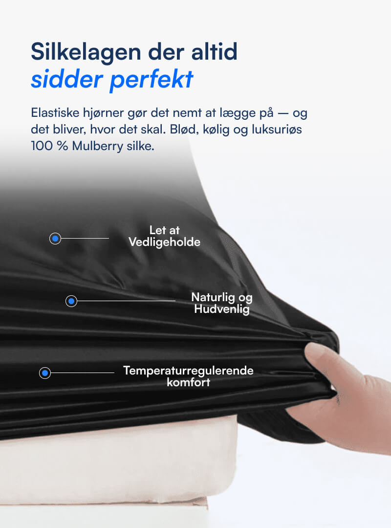 100% Mulberry Silke Kuvertlagen (OEKO-TEX) Sort