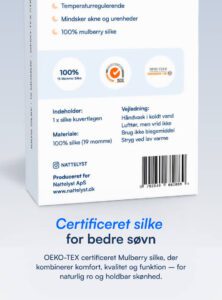 100% Mulberry Silke Kuvertlagen (OEKO-TEX) Mørkegrå