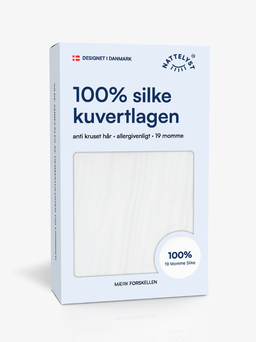 Se 100% Silke Kuvertlagen (OEKO-TEX) Hvid hos Nattelyst.dk