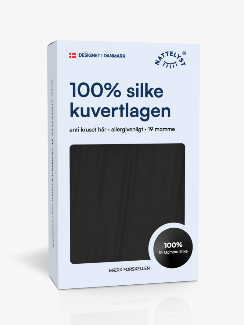 100% Silke Kuvertlagen (OEKO-TEX) Sort