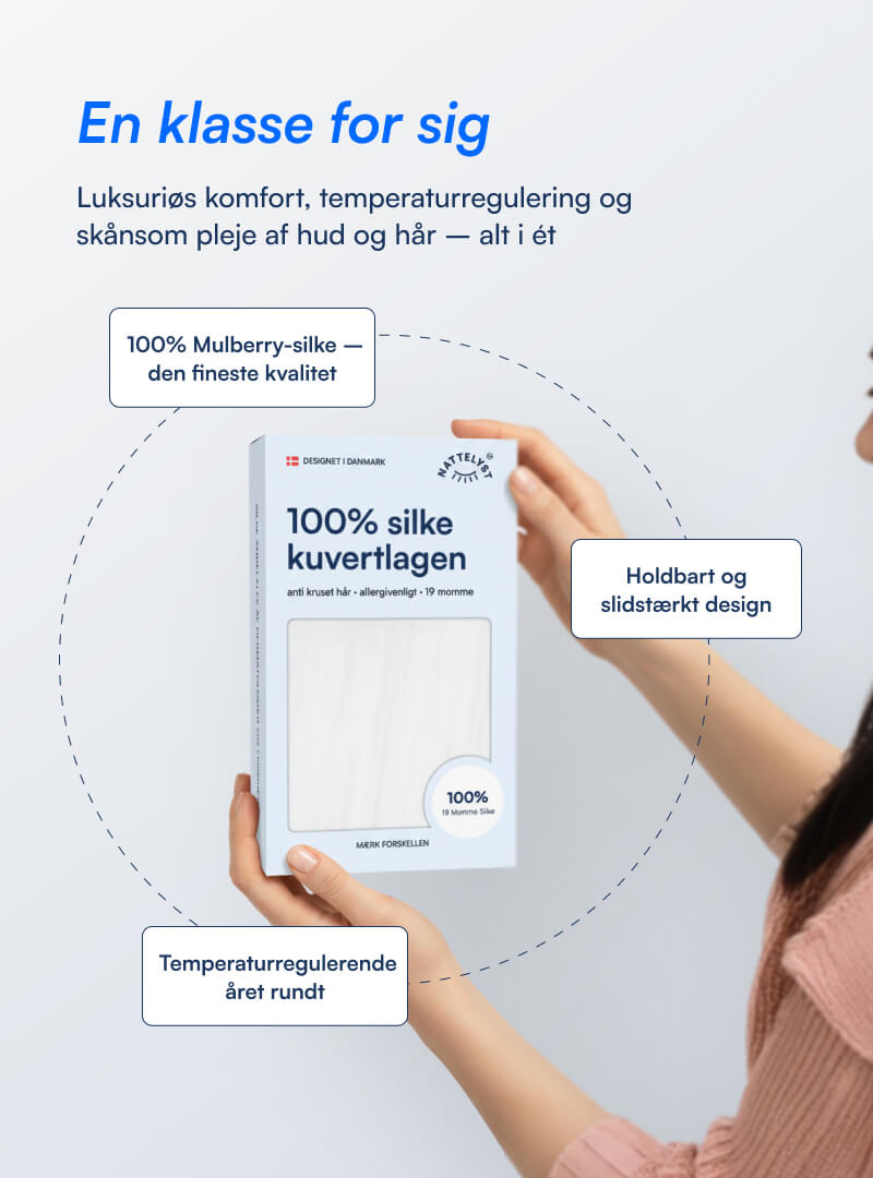 100% Mulberry Silke Kuvertlagen (OEKO-TEX) Hvid