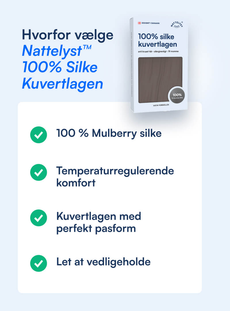 100% Mulberry Silke Kuvertlagen (OEKO-TEX) Mørkegrå