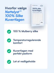 100% Mulberry Silke Kuvertlagen (OEKO-TEX) Hvid