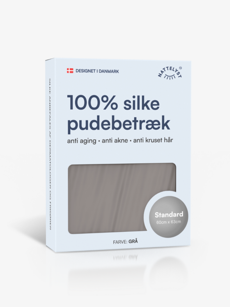 100% Silke Pudebetræk (OEKO-TEX) Lysegrå