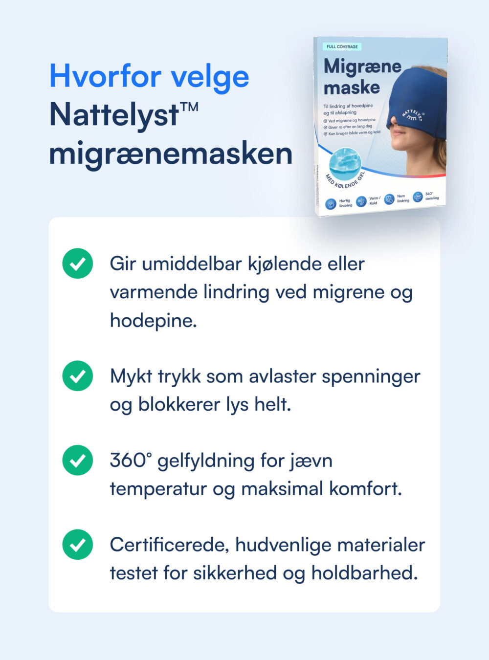 Nattelyst™ Migrænemaske (Full Coverage)