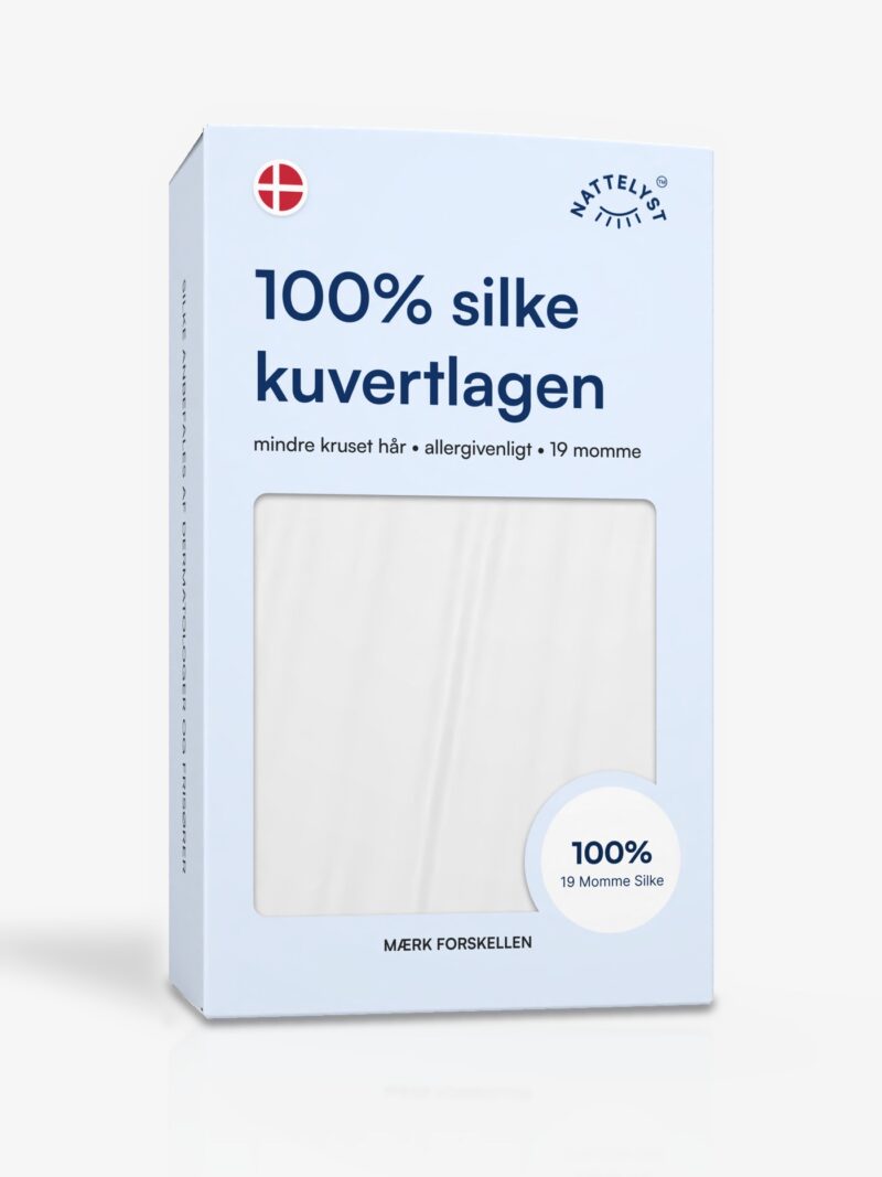 Kuvertlagen i 100% Mulberry Silke (OEKO-TEX) Hvid