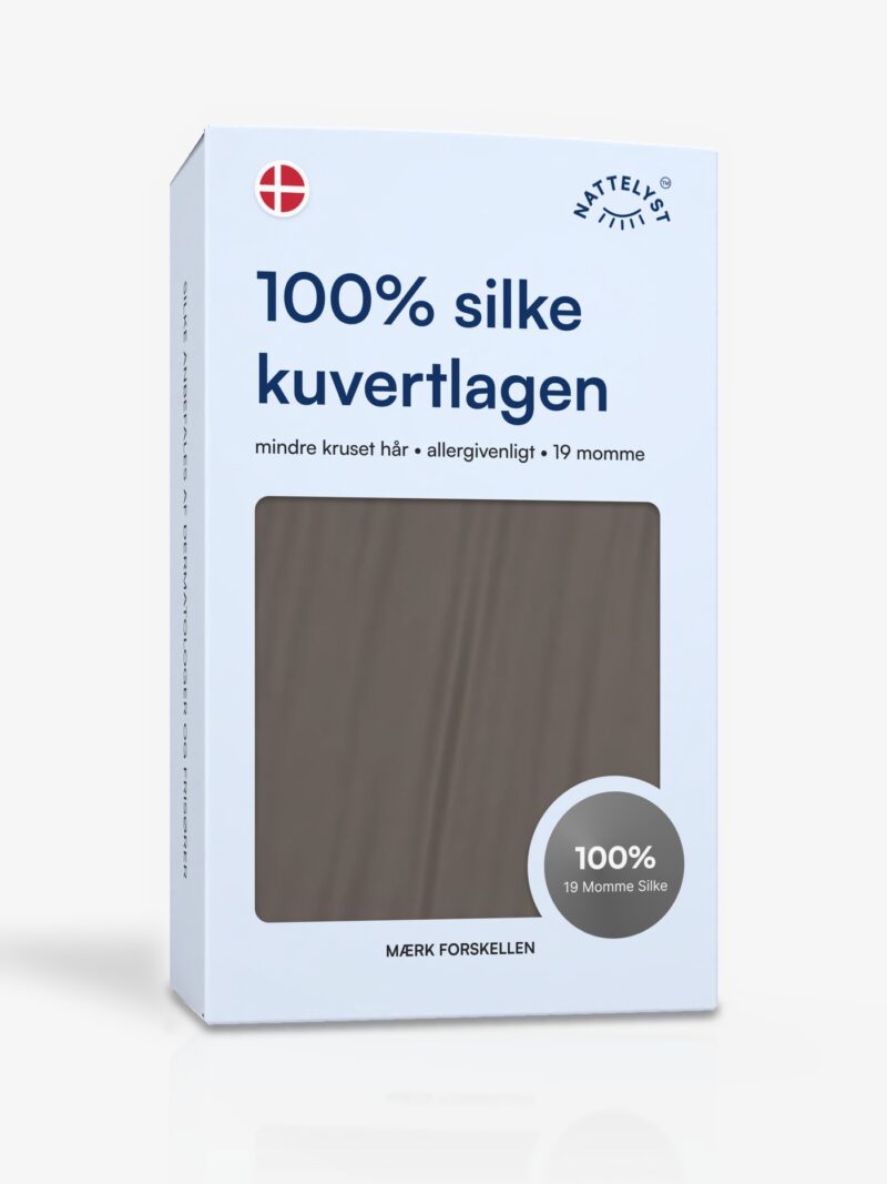 Kuvertlagen i 100% Mulberry Silke (OEKO-TEX) Mørkegrå